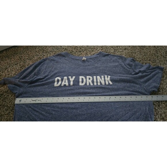 Deep Eddy Vodka Day Drink T-shirt Mens Size 2X XXL Light Blue Soft Threadfast - Picture 9 of 10